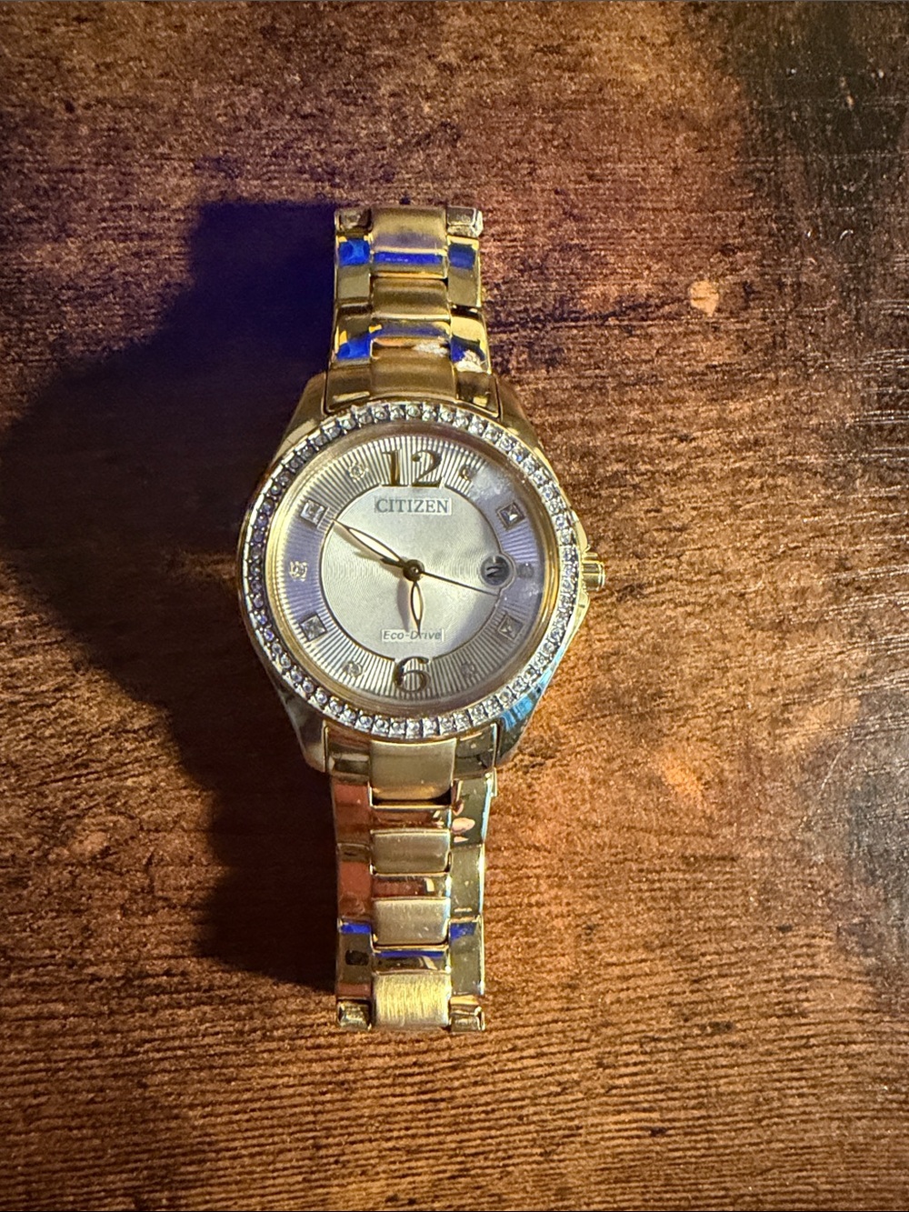 Citizen Gold-Tone Women's Bracelet Watch with Crystal Bezel